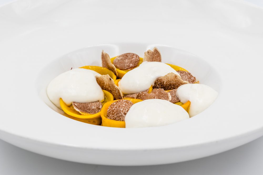 Ristorante-Il-Tartufo Borgotufi---Tortello-di-pecora,-zafferano,-pecorino-e-tartufo
