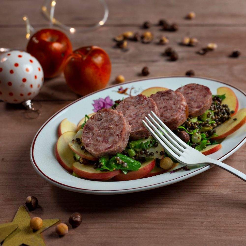 Cotechino, lenticchie e mele