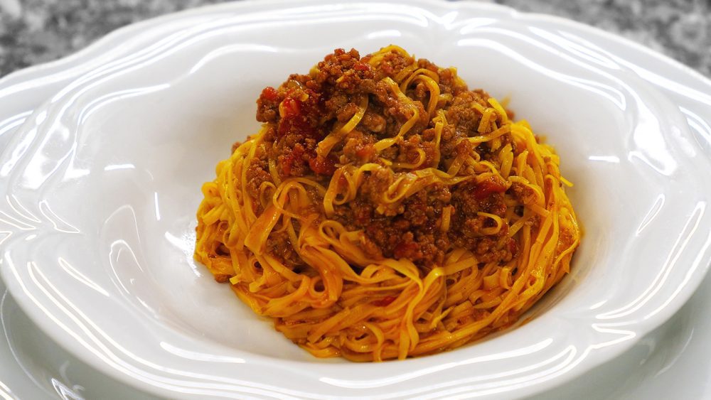 tajarin con trito di fassona