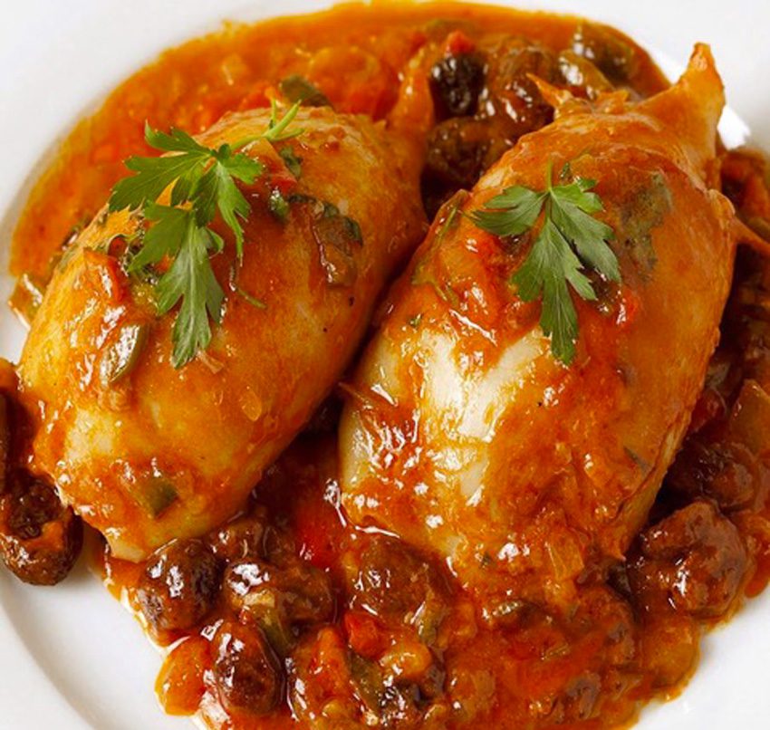 Calamari ripieni di caponata