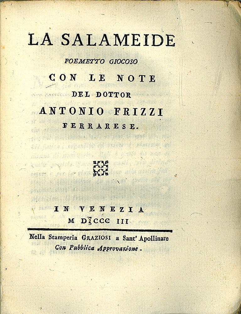 poemetto giocoso del dottor Frizzi
