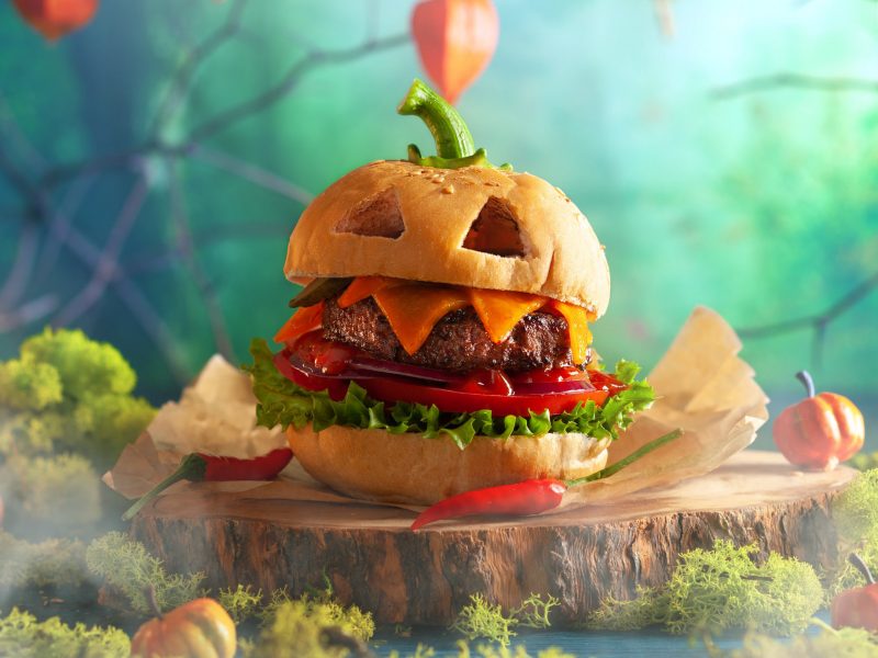 hamburger di halloween