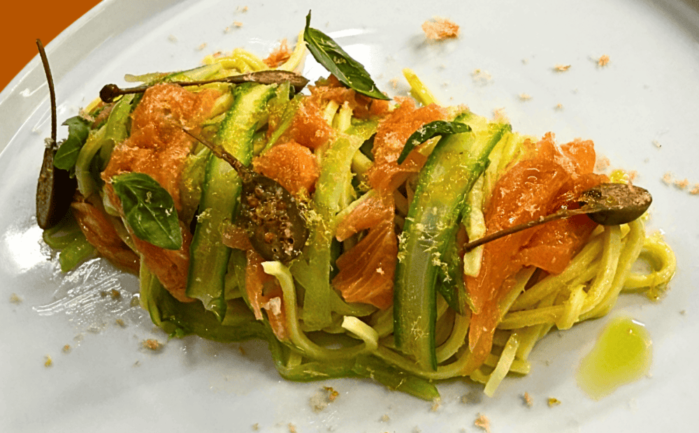 Spaghetto alla chitarra con salmone